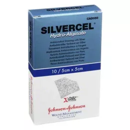 SILVERCEL Pansement hydroalginate 5x5 cm, 10 pièces