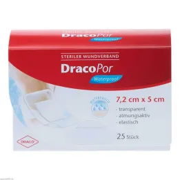 Pansement imperméable DracoPor 5x7,2 cm stérile, 25 pc