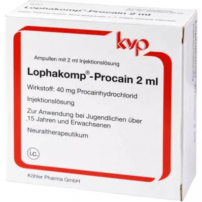 LOPHAKOMP Procain 2 ml de solution dinjection, 100x2 ml