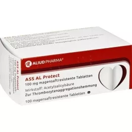 ASS AL Protéger 100 mg de comprimés gastro-intestinaux, 100 pc