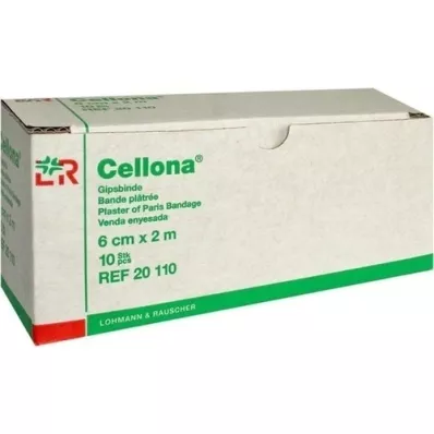 CELLONA Bandages en plâtre 6 CMX2 M, 10 pc