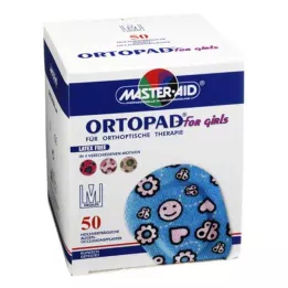 ORTOPAD Patchs docclusion oculaire de taille moyenne pour filles, 50 pièces