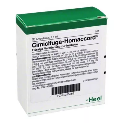 CIMICIFUGA HOMACCORD Ampoules, 10 pc