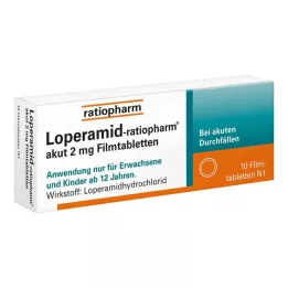 LOPERAMID-ratiopharm akut 2 mg comprimés pelliculés, 10 pcs