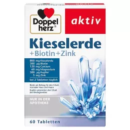 DOPPELHERZ Comprimés de silice + biotine + zinc, 60 pièces
