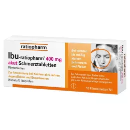 IBU-RATIOPHARM Comprimés pelliculés contre la douleur aiguë à 400 mg, 10 unités
