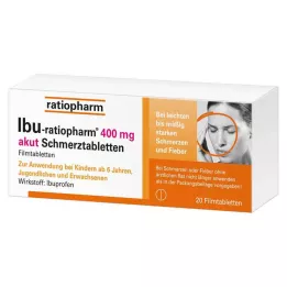 IBU-RATIOPHARM Comprimés pelliculés contre la douleur aiguë à 400 mg, 20 unités