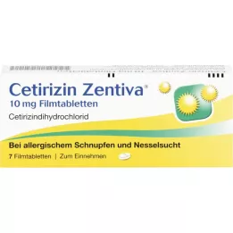 CETIRIZIN Zentiva 10 mg comprimés pelliculés, 7 pcs