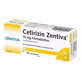 CETIRIZIN Zentiva 10 mg comprimés pelliculés, 20 pcs