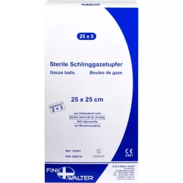SCHLINGGAZETUPFER 25x25 cm stérile 2 + 3, 25x5 pc