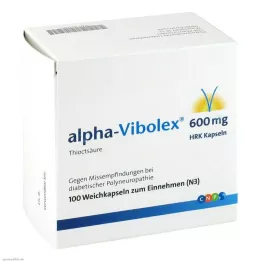 ALPHA VIBOLEX 600 mg HRK capsules molles, 100 pièces