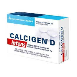 CALCIGEN D intens 1000 mg/880 I.E. comprimés à croquer, 48 pcs