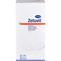 ZETUVIT Aspiration compresse stérile 10x20 cm, 25 pc