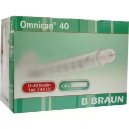 OMNICAN Insulinspr.1 ml U40 M.KAN.0.30x12 mm Single., 100x1 pc