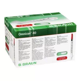 OMNICAN Seringue à insuline 1 ml U40 avec canule 0,30x12 mm simple, 100X1 pcs