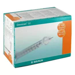 OMNICAN Seringue à insuline 0,5 ml U100 avec canule 0,30x12 mm e., 100X1 pcs