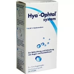 HYA-OPHTAL gouttes oculaires du système, 2x15 ml