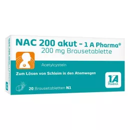 NAC 200 comprimés effervescents akut-1A Pharma, 20 pièces