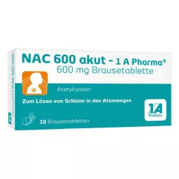 NAC 600 comprimés effervescents akut-1A Pharma, 10 pcs