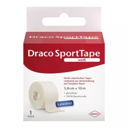 DRACO TAPEVERBAND 3,8 cm x 10 m blanc, 1 pièce