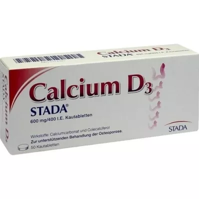 CALCIUM D3 STADA 600 mg / 400, cest-à-dire des comprimés à mâcher, 50 pc