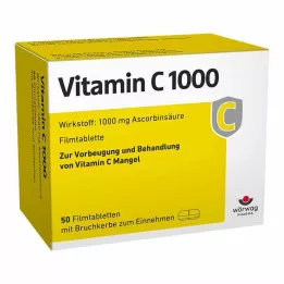 VITAMIN C 1000 comprimés pelliculés, 50 pcs