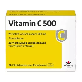 VITAMIN C 500 comprimés pelliculés, 50 pcs