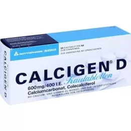 CALCIGEN D 600 mg / 400, cest-à-dire des comprimés à mâcher, 50 pc