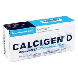 CALCIGEN D 600 mg/400 I.E. comprimés à croquer, 50 pcs