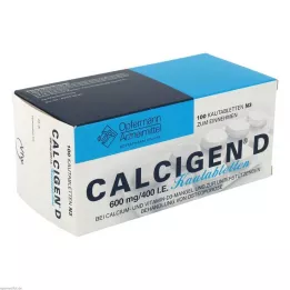 CALCIGEN Comprimés à croquer D 600 mg/400 I.E., 100 pièces