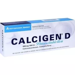 CALCIGEN D 600 mg / 400, cest-à-dire les comprimés de la bruits, 40 pc