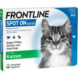 Frontline Spot sur les chats, 3 pc
