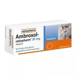 AMBROXOL-ratiopharm 30 mg comprimés expectorants contre la toux, 50 pcs