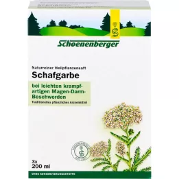 SCHAFGARBENSAFT Jus de plantes médicinales Schoenenberger, 3X200 ml