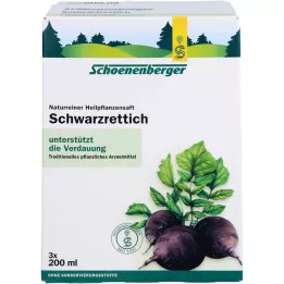 SCHWARZRETTICH Jus de plantes médicinales Schoenenberger, 3X200 ml