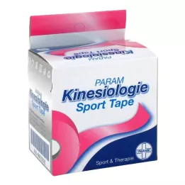KINESIOLOGIE Ruban adhésif sport 5 cm x 5 m rose, 1 pièce