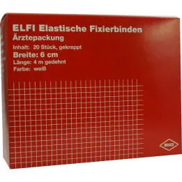Bandage de fixation élastique Dracoelfi 6cmx4m crêpé, 20 pc