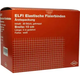 Bandage de fixation élastique Dracoelfi 10cmx4m crêpé, 20 pc