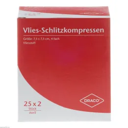 Compresses fendues polaire 7,5x, 25x2 pièces