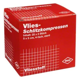Compresses fendues polaire 5x5c, 25x2 pièces
