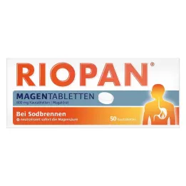 RIOPAN Comprimés à croquer pour lestomac, 50 pièces