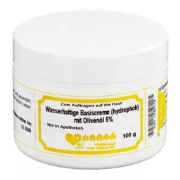 WASSERHALTIGE Huile dolive hydrophobe m.5% de crème de base, 100 g