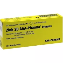 ZINK 20 AAA-Drages pharmaceutiques, 20 pc