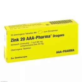 ZINK 20 AAA-Drages pharmaceutiques, 20 pc