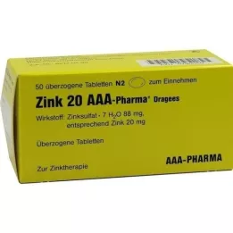 ZINK 20 AAA-Drages pharmaceutiques, 50 pc