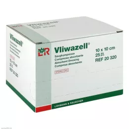 VLIWAZELL Compresses absorbantes stériles 10x10 cm, 25 pcs