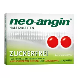 NEO-ANGIN Pastilles pour la gorge sans sucre, 24 pcs