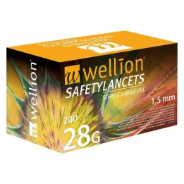 WELLION Lancettes de sécurité 28 G Lancettes de sécurité jetables, 200 pièces