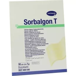 SORBALGON Tampons de tamponade 1 g / 30 cm, 3 pc