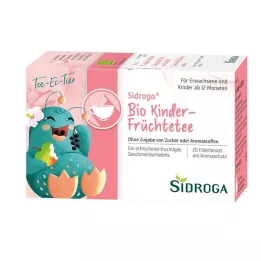 SIDROGA Sachets filtres de thé aux fruits bio pour enfants, 20 x 1,5 g